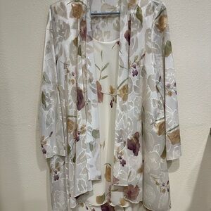 Two Piece JEFFERY & DARA by Tom Barra Floral Dress and Jacket — Size 14